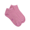 Socquettes enfant en coton et effet brillant lurex - Rose