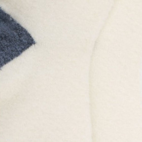 Chaussettes femme en laine polaire - Ecru et bleu | Doré Doré