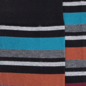 Chaussettes fantaisie en coton avec motif rayure | Doré Doré