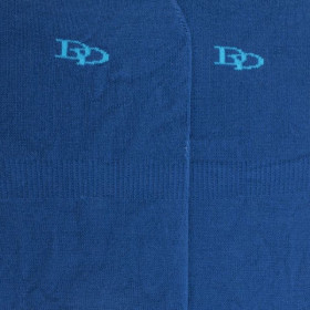 Chaussettes invisibles homme en fil d'écosse et bandes anti-glisse - Bleu | Doré Doré