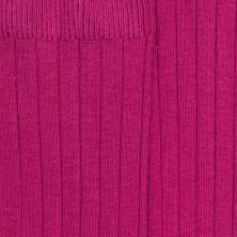 Chaussettes enfants côtelées en coton doux - Framboise | Doré Doré