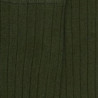 Chaussettes enfants côtelées en coton doux - Vert sapin | Doré Doré