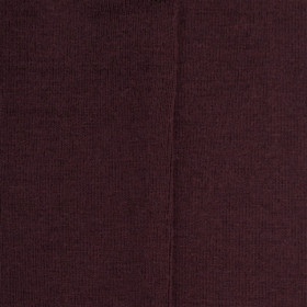 Chaussettes femme à côtes sans bord élastique en laine - Aubergine | Doré Doré
