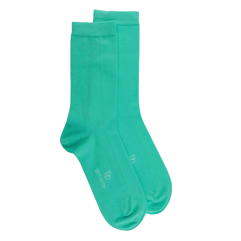 Chaussettes femme Soft Coton à bord souple - Vert | Doré Doré