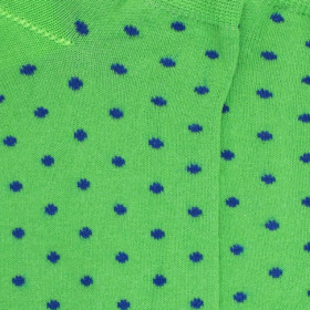 Socquettes homme coton à pois - Vert et bleu | Doré Doré