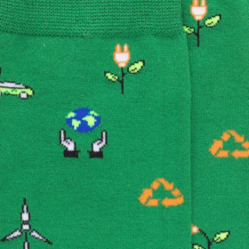 Chaussettes homme coton aux motifs Green - Vert | Doré Doré