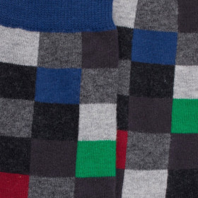 Chaussettes Echiquier multicolore en coton doux | Doré Doré