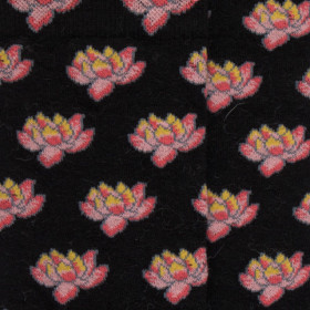 Chaussettes laine douce Lotus - Noir | Doré Doré