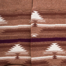 Chaussettes anti-dérapantes motif Navajo - Caille | Doré Doré