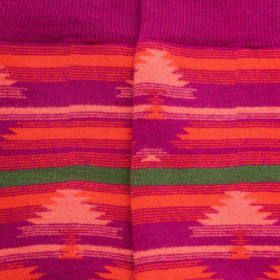 Chaussettes anti-dérapantes motif Navajo - Rose | Doré Doré