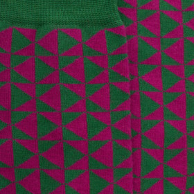 Chaussettes homme en coton à motifs géométriques - Vert Menthe | Doré Doré