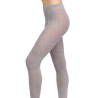 Collant femme ajourés en coton et cachemire - Blan colombe | Doré Doré