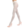 Collant femme ajourés en coton et cachemire - Écru