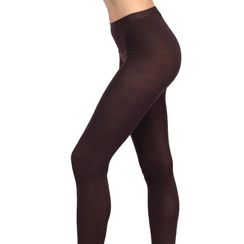 Collant femme en laine - Marron Chocolat | Doré Doré