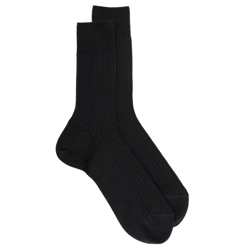 Lot de 7 paires de chaussettes homme en laine mérinos - Noir | Doré Doré