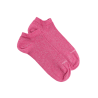 Socquettes femme en coton avec effet brillant - Rose