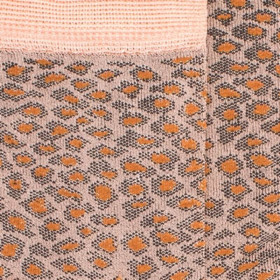 Chaussettes enfant port en viscose à motif léopard stylisé - Rose | Doré Doré