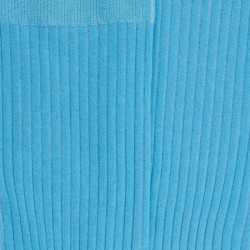 Chaussettes femme à côtes en fil d'Écosse - Bleu Pirogue | Doré Doré