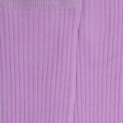 Chaussettes femme à côtes en fil d'Écosse - Violet Corolle | Doré Doré