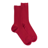 Chaussettes femme à côtes en fil d'Écosse - Framboise | Doré Doré