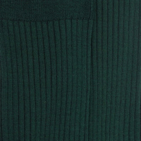 Chaussettes femme à côtes en fil d'Écosse - Vert thym | Doré Doré