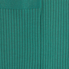 Chaussettes femme à côtes en fil d'Écosse - Vert Menthe | Doré Doré
