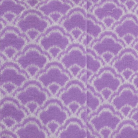Chaussettes en coton pour femmes à motifs de fleurs japonaises sans bordure élastique - Violet Corolle | Doré Doré