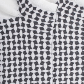 Socquettes en coton égyptien pour hommes avec motifs géométriques - Blanc | Doré Doré