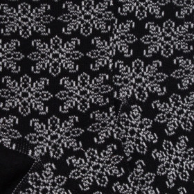 Socquettes pour femmes en fil d'Ecosse à motifs de mandalas avec effet scintillant. - Noir | Doré Doré