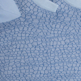 Socquettes pour femmes en fil d'Ecosse à motifs crocodile - Bleu Vague | Doré Doré