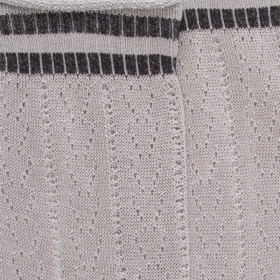 Chaussettes pour femmes ajourées en fil d'Ecosse - Gris Albatros & Gris étain | Doré Doré