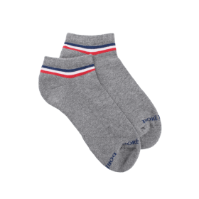 Socquettes sportifs en coton éponge pour hommes - Gris Rocheux | Doré Doré