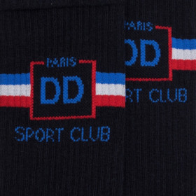 Chaussettes de sport en coton éponge pour hommes - Bleu marine foncé | Doré Doré