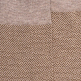 Chaussettes en coton égyptien pour hommes avec motifs entrelacés - Beige Sahara | Doré Doré