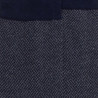 Chaussettes en coton égyptien pour hommes avec motifs entrelacés - Bleu Matelot | Doré Doré