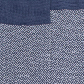 Chaussettes en coton égyptien pour hommes avec motifs entrelacés - Bleu Port | Doré Doré