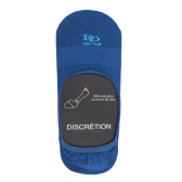 Chaussettes invisibles homme en fil d'écosse et bandes anti-glisse - Bleu | Doré Doré