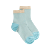Socquettes enfants à mini rayures - Bleu brillant | Doré Doré