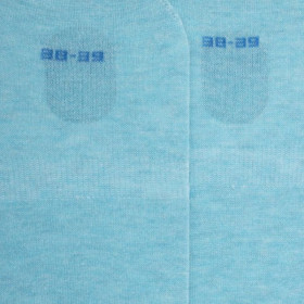 Chaussettes femme invisible en coton et bandes anti-glisse - Bleu | Doré Doré