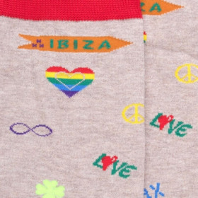 Chaussettes homme en coton au motif Hippies | Doré Doré