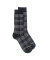 Chaussettes motif tartan en coton doux - Noir