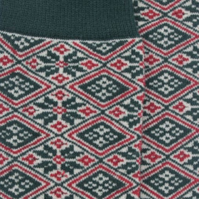Chaussettes de Noël au motifs grecs - Vert | Doré Doré
