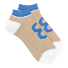Socquettes enfant en coton - Beige et bleu