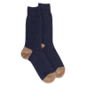 Chaussettes homme en laine polaire - Bleu marine & seigle | Doré Doré