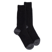 Chaussettes homme en laine polaire - Noir & gris anthracite | Doré Doré