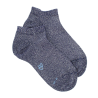 Socquettes enfant en coton et effet brillant lurex - Bleu marine