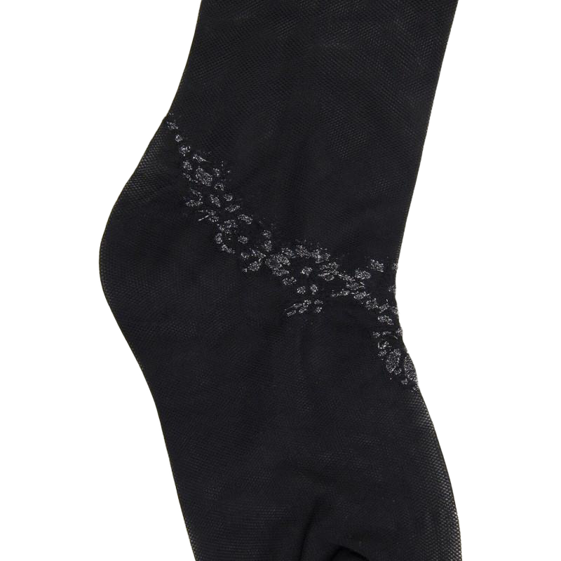 Collants 20 D résille et bijoux brillants - Noir | Doré Doré