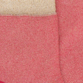 Socquettes en coton et lurex - Rose | Doré Doré
