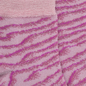 Socquettes en coton doux et effet brillant lurex - Rose | Doré Doré