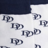 Chaussettes unisexes blanches en coton avec spirales et logo DD | Doré Doré
